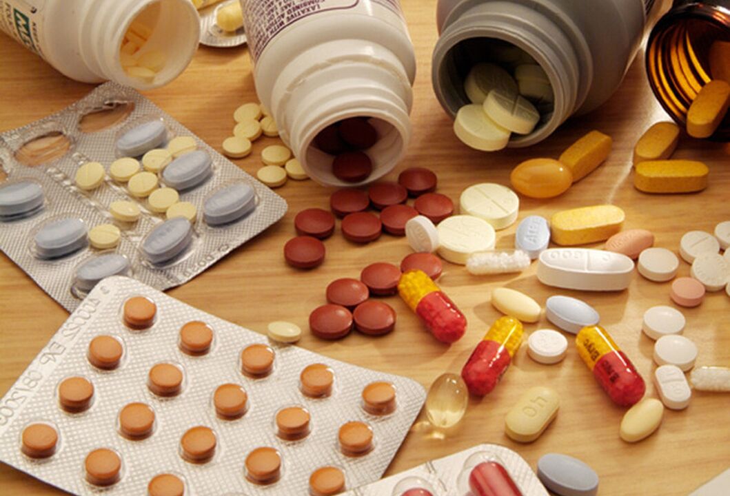 Eine Vielzahl von Medikamenten zur Behandlung von Prostatitis