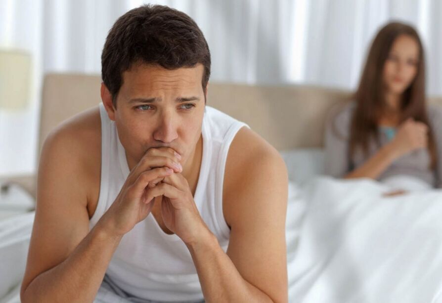 Schmerzen beim Geschlechtsverkehr, Verschlechterung der Potenz bei einem Mann, eines der Anzeichen einer Prostatitis